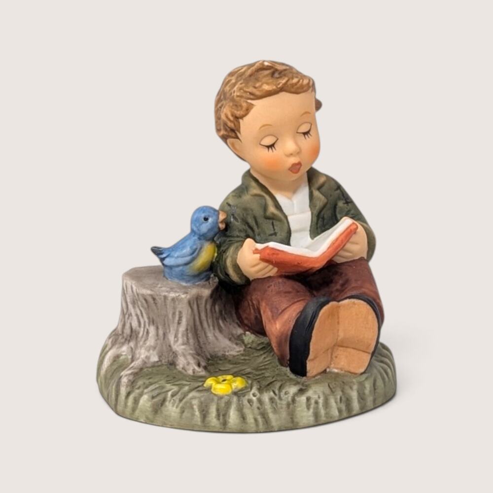 Vintage Goebel Hummel Singing Lesson Figurine | 1990s Ceramic Boy Figurine